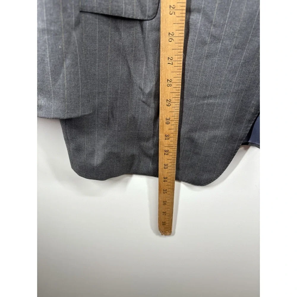 Ermenegildo Zegna Wilkes Bashford Wool Plaid Gray Bla/wh Sport Coat Blazer 56